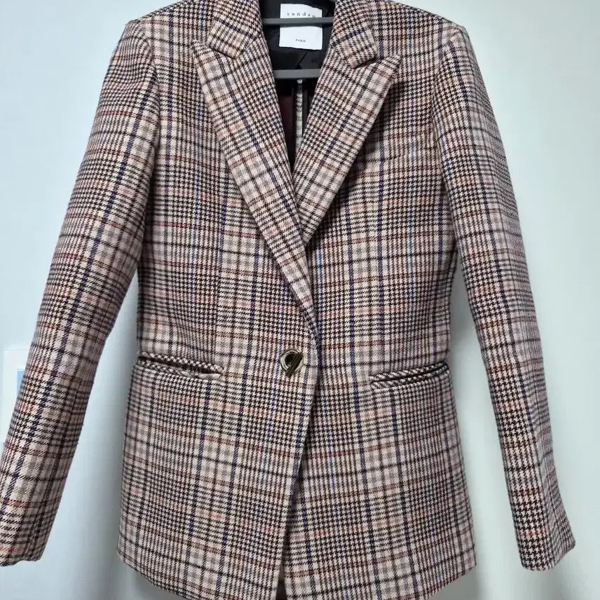 [BUNJANG] Sandro Multi Check Blazer Jacket Size 36 / 산드로 자켓 멀티 체크 블레이저 36