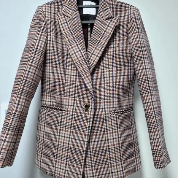 [BUNJANG] Sandro Multi Check Blazer Jacket Size 36 / 산드로 자켓 멀티 체크 블레이저 36