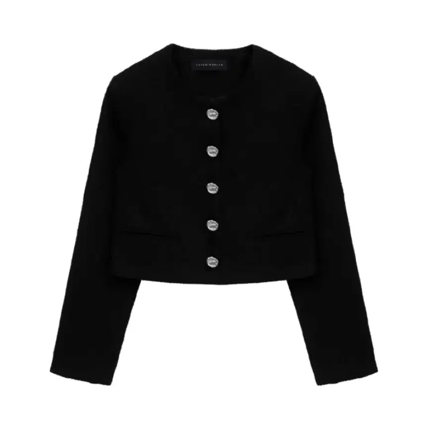 [BUNJANG] Trimming Bird Piping Tweed Jacket Black / 트리밍버드 파이핑 트위드자켓 블랙