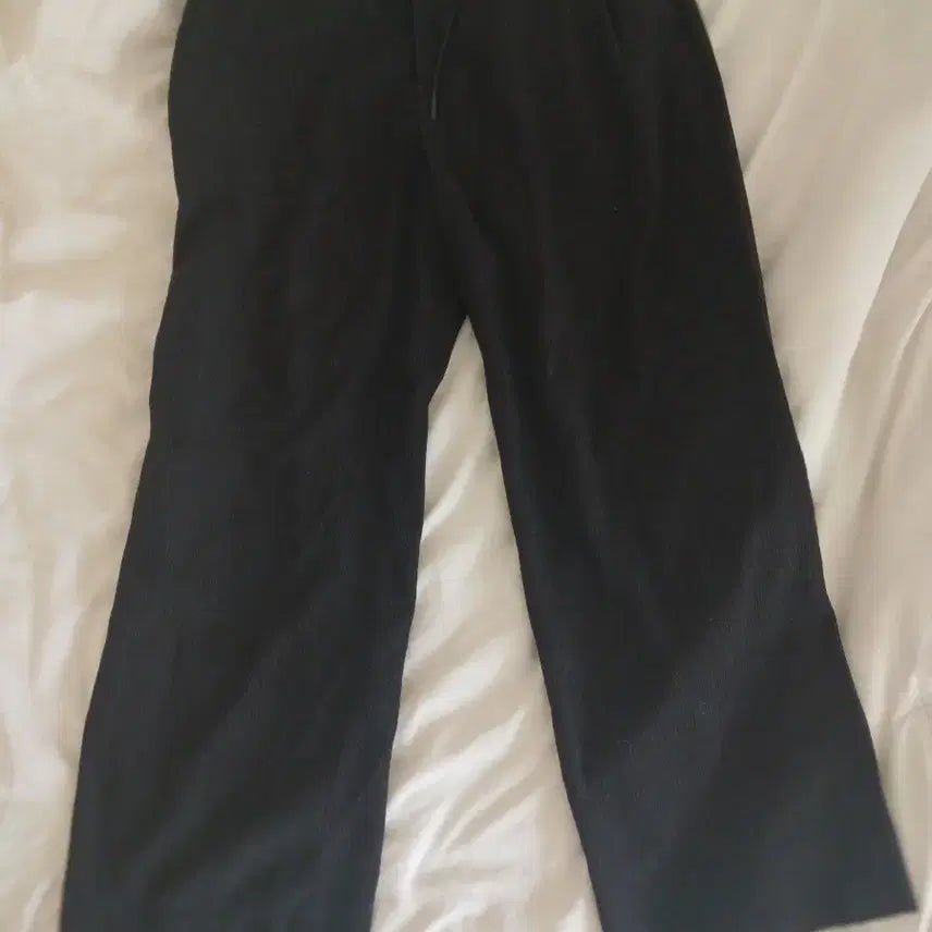 [BUNJANG] Solid Homme Black Waist String Bending Pants / 솔리드옴므 정품 허리 스트링 밴딩 팬츠 실착 2회