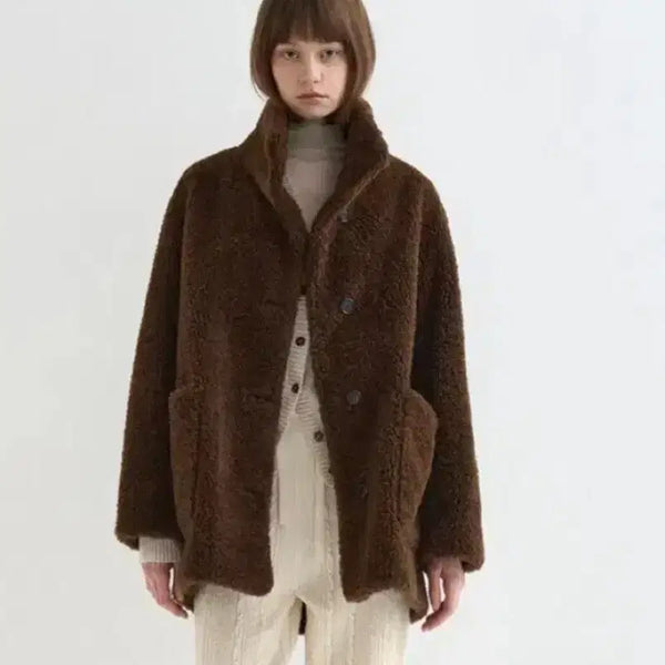 [BUNJANG] System Fur High-Neck Oversized Jacket Coat / 26 시스템  퍼 하이넥  오버핏 자켓 코트 .    타임 세일