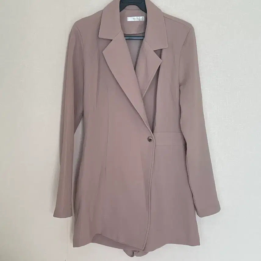 [BUNJANG] Jacket-Type Jumpsuit Beige / 자켓형 점프수트