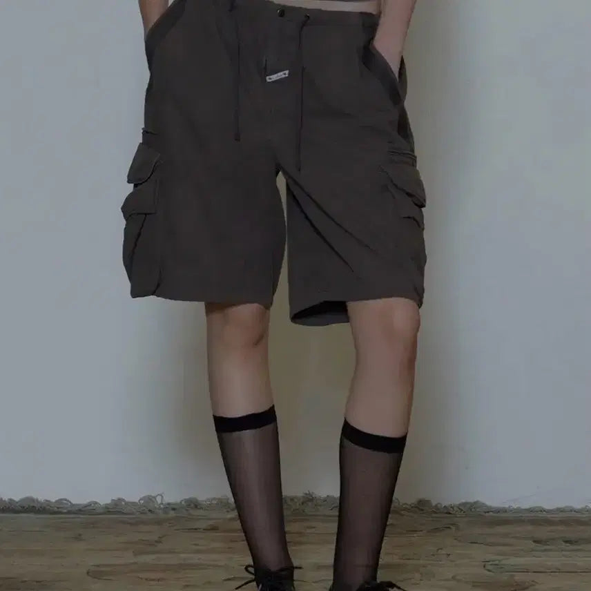 [BUNJANG] Sculptor Cargo Half Pants Charcoal / 스컬프터 Sculpture Cargo Half Pants Charcoal