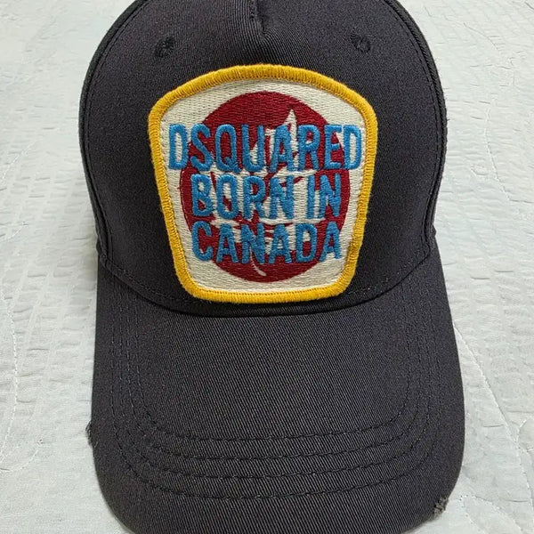 [BUNJANG] DSQUARED2 Patch Ball Cap (Charcoal) / 디스퀘어드 패치 볼캡 빈티지 디스퀘어드2 차콜색상 모자 볼캡