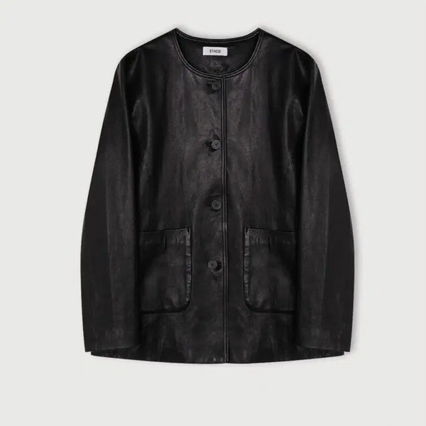 [BUNJANG] Ethos ERIN Leather Jacket / 에토스 ERIN LEATHER JACKET 레더 자켓