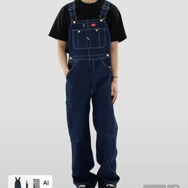 [BUNJANG] Dickies Men's Size 32 Denim Overalls / 새상품급) 남 허리32 디키즈 오버롤 데님 팬츠