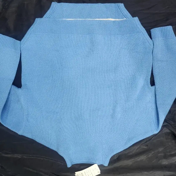 [BUNJANG] Mill Studio Blue Knit Sweater Free Size / 밀 스튜디오 블루 니트 스웨터 프리