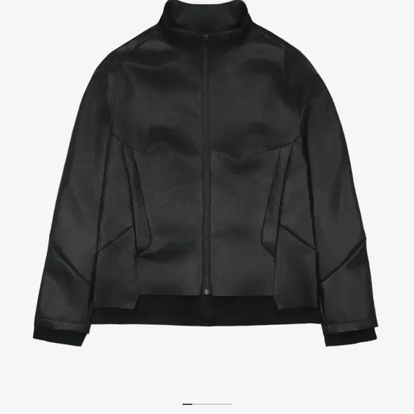 [BUNJANG] Sansan Gear Oblique Leather Jacket Black / (사이즈3)산산기어 오블리크 레더 가죽 자켓 블랙 새제품 팝니다
