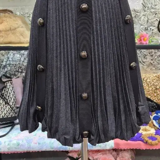 [BUNJANG] SATIN Wool Pleated Balloon Skirt / SATIN 샤틴 모직 플리츠 벌룬 스커트(55)