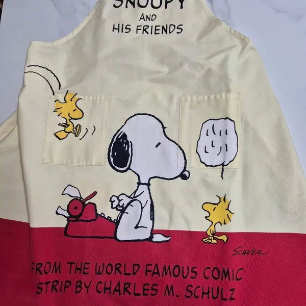 [BUNJANG] Snoopy Yellow Apron Vintage / 귀여운  스누피 앞치마 옐로우