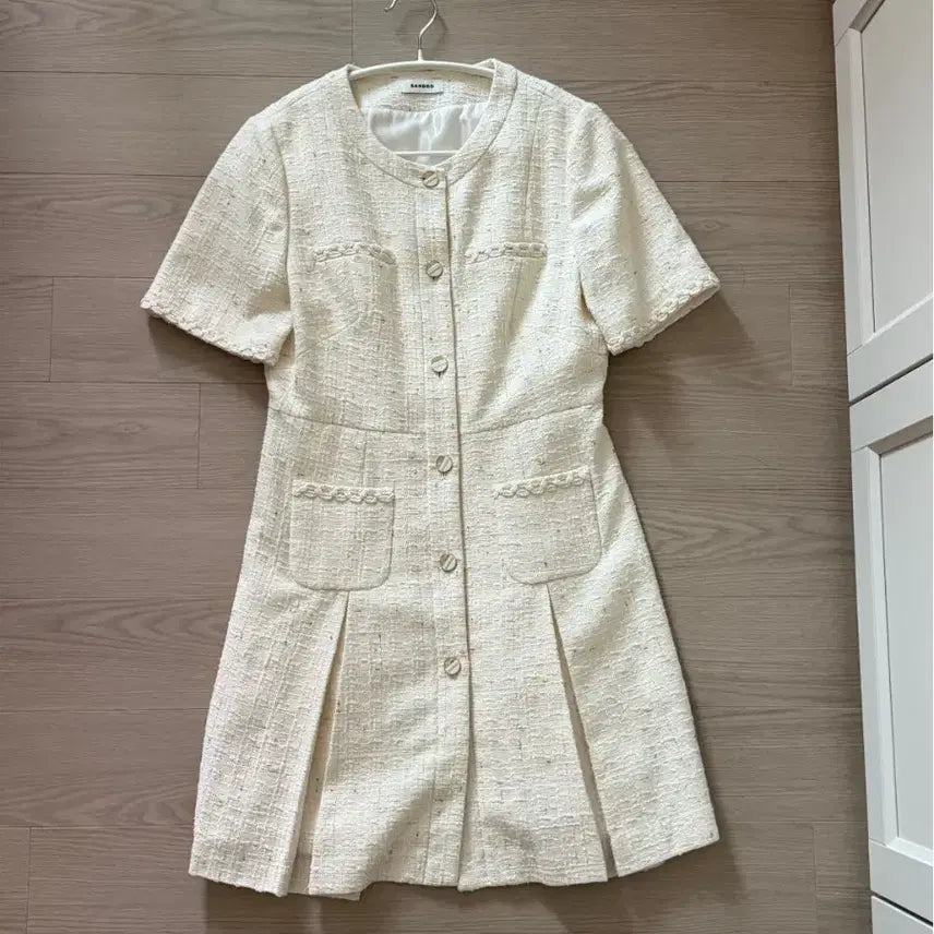 [BUNJANG] Sandro Tweed Dress Ivory / 산드로 트위드 원피스 아이보리
