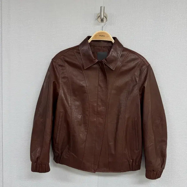 [BUNJANG] Deco Lambskin Leather Jacket / 데코 양가죽 자켓
