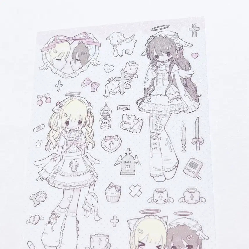 [BUNJANG] Character Sticker Set for Journaling and Deco / 다꾸스티커 인물스티커 인물다꾸스티커 샤오홍슈다꾸 다이어리스티커 타오바오스티커 인물스티커 샤오홍슈스티커 미소녀스티커 다꾸띵 다꾸씰스티커 다꾸템 지뢰계스티커