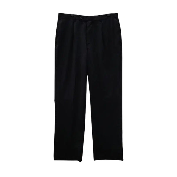[BUNJANG] Classic Pin Tuck 100% Wool Black Slacks Size 96 / 비즈니스 클래식 핀턱 울100 블랙 슬랙스 96 A7