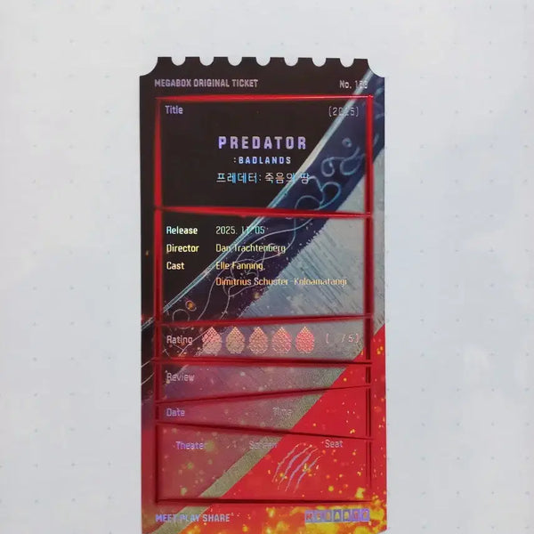 [BUNJANG] Predator: The Original Ticket / 프레데터 죽음의땅 오리지널티켓