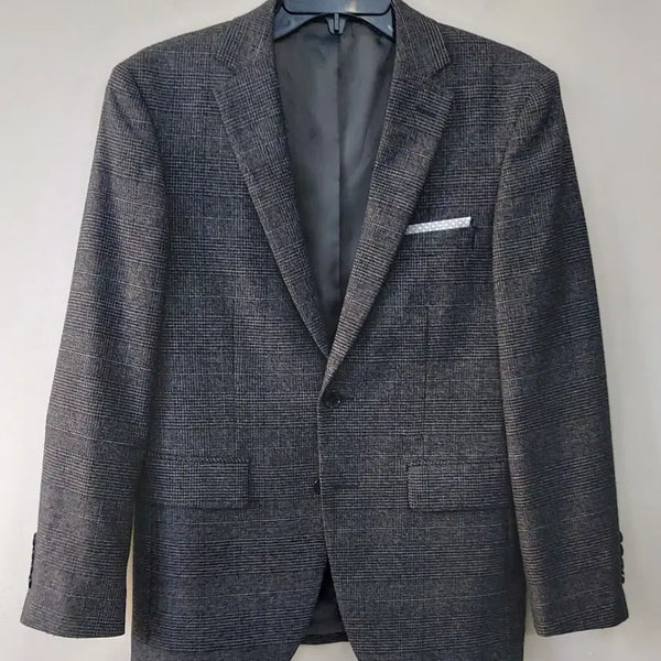[BUNJANG] Blunwood 95 Poly-Rayon Blend Houndstooth Grid Single Blazer / 블렌우드 95 폴리-인견혼방 하운드투스그리드 블레이저/싱글 자켓.GR.A