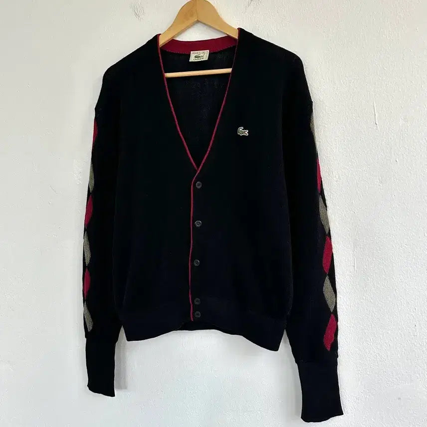 [BUNJANG] Lacoste Argyle Wool Cardigan (M) / [M] 라코스테 아가일 울 가디건