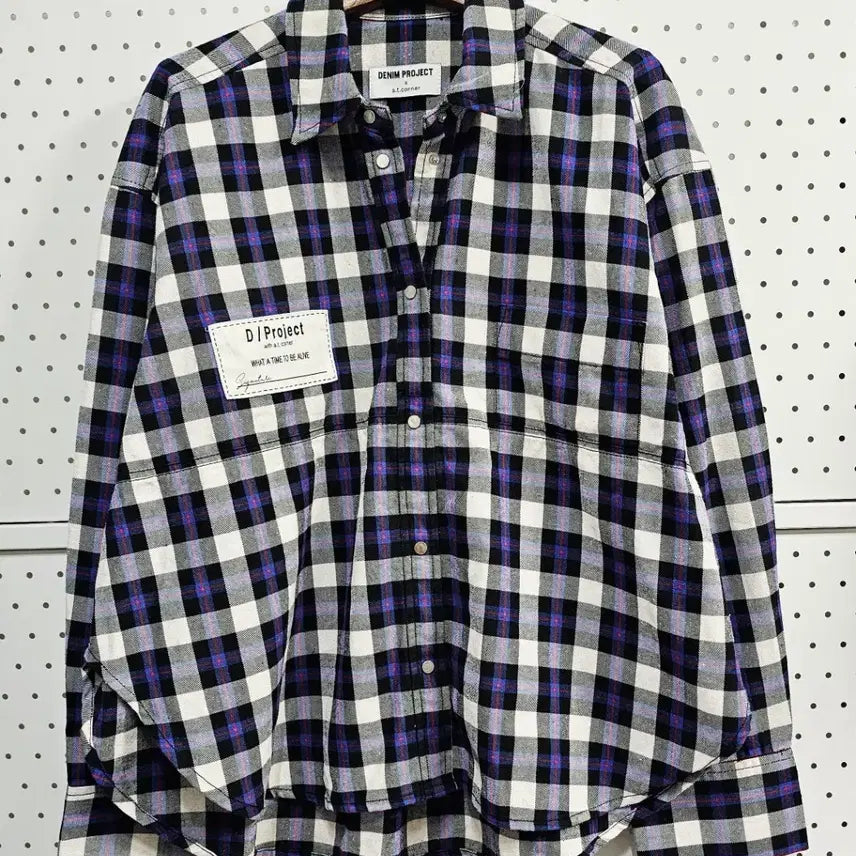 [BUNJANG] Denim Project X At Corner Checkered Oversized Shirt / 데님프로젝트 X 앳코너 체크 셔츠 오버핏 남방