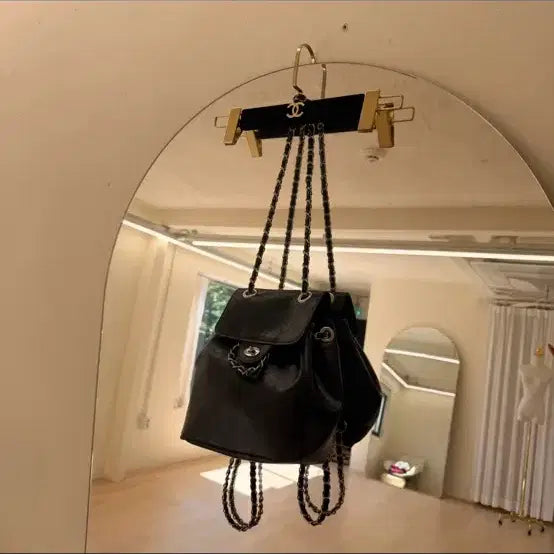 [BUNJANG] Anetik Black Chain Backpack / 아노에틱 블랙 체인 백팩