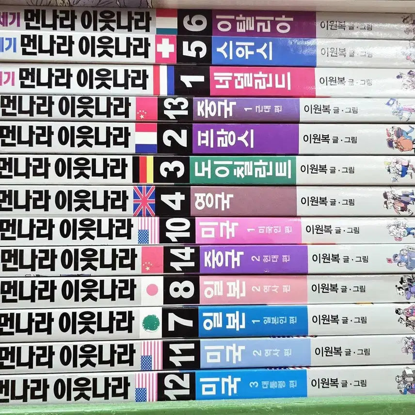 [BUNJANG] 21st Century Neighboring Countries - 13 Volume Set / 21세기 먼나라 이웃나라 김영사 13권 세트 어린이만화 중고책