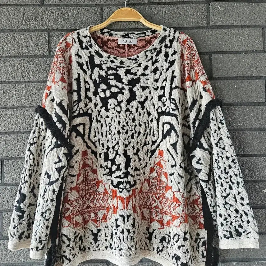 [BUNJANG] SJSI Knit Pattern Sweater / SJSI 니트 패턴 스웨터