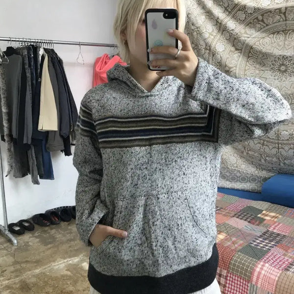[BUNJANG] Abahouse Stripe Hoodie / Abahouse 아바하우스 스트라이프 후드티 Z1942