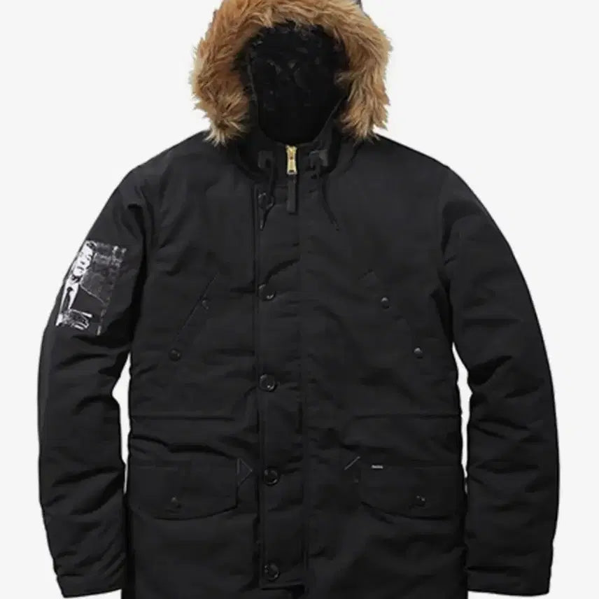[BUNJANG] Supreme Cotton Ripstop N-3B Parka Black / [S] 슈프림 코튼 립스탑 N-3B 파카 블랙  Supreme Cotton Ripstop N-3B Parka Black