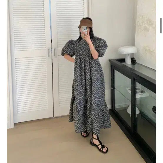 [BUNJANG] Antique J Puff Long Dress / 엔티크제이 퍼프 롱 원피스