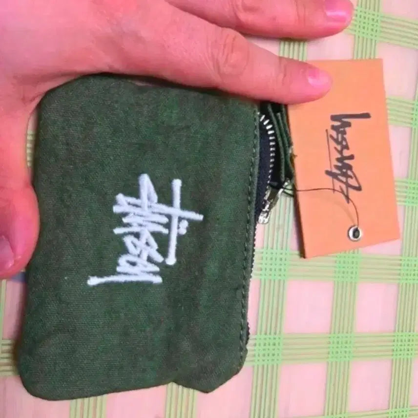 [BUNJANG] Stussy Coin Pouch Green / Stussy 스투시 동전 파우치 그린