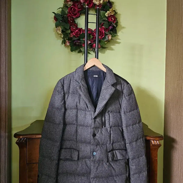 [BUNJANG] System Homme Knit Color-Block Goose Down Padding Jacket / 시스템옴므 니트배색 구스패딩