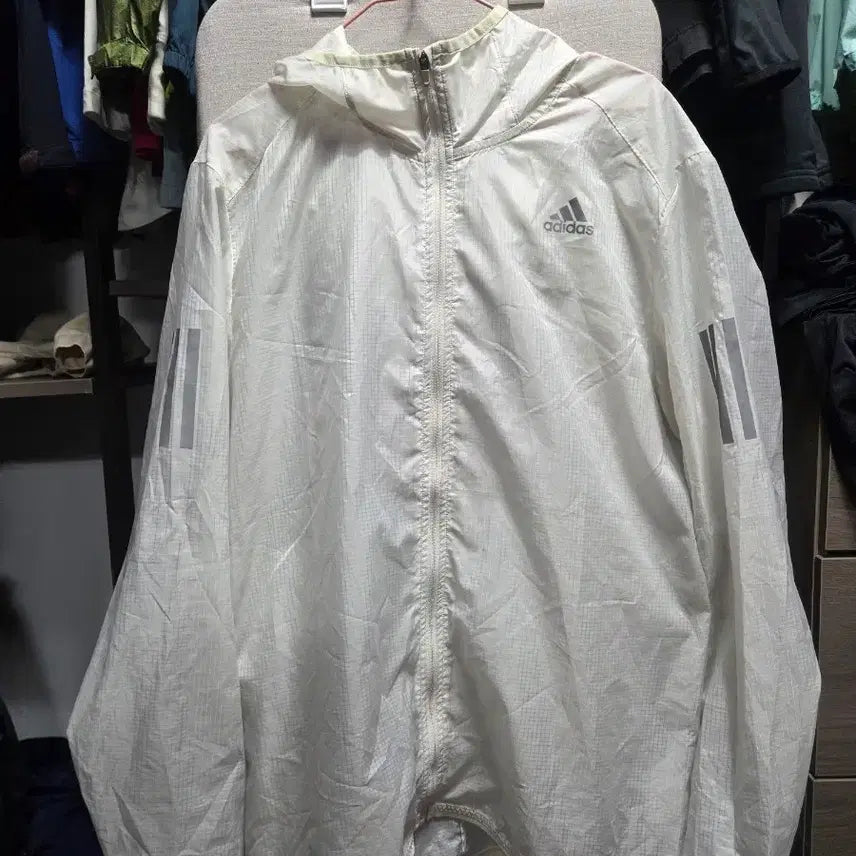 [BUNJANG] Adidas White Windbreaker Jacket / 아디다스 바람막이 자켓 화이트