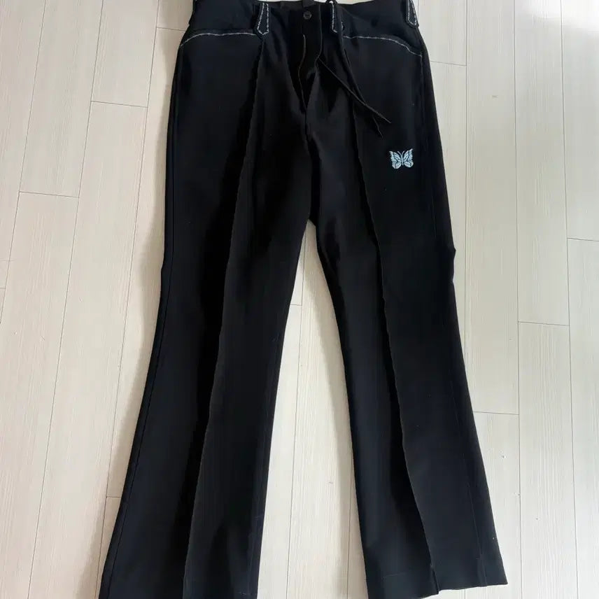 [BUNJANG] Needles Black/Sky Blue Pants (Size S) / 니들스 팬츠 블랙+하늘 S