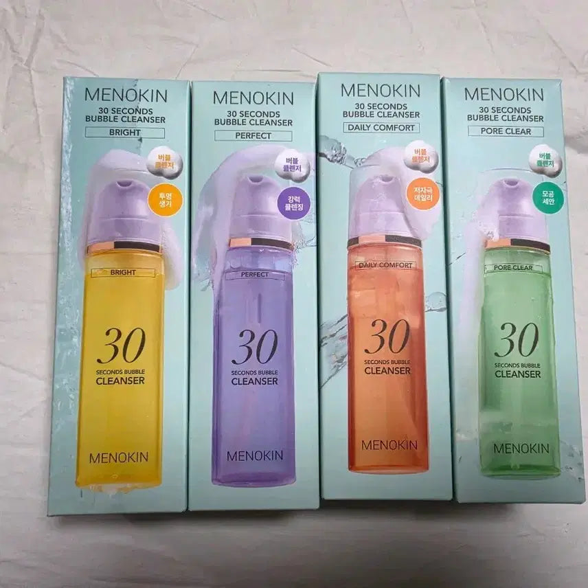 [BUNJANG] Menokin 30-Second Bubble Cleanser 4-Type Bundle Set / 메노킨 30초 버블 클렌저 4종 일괄