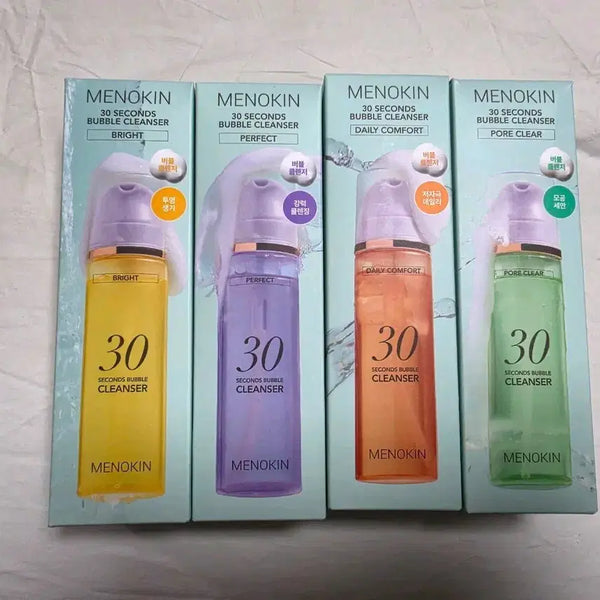 [BUNJANG] Menokin 30-Second Bubble Cleanser 4-Type Bundle Set / 메노킨 30초 버블 클렌저 4종 일괄