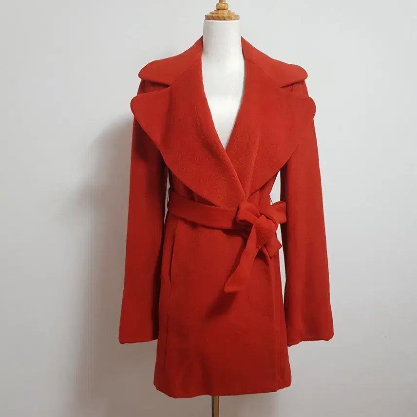 [BUNJANG] Michaa Women's Red Wool Blend Coat Size 55 / 7028/MICHAA 여 55사이즈 레드코트/내옷방