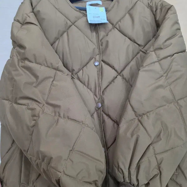 [BUNJANG] Quilted Padded Jacket Khaki / 카키 퀼팅 누빔 패딩(텍있는 새상품)