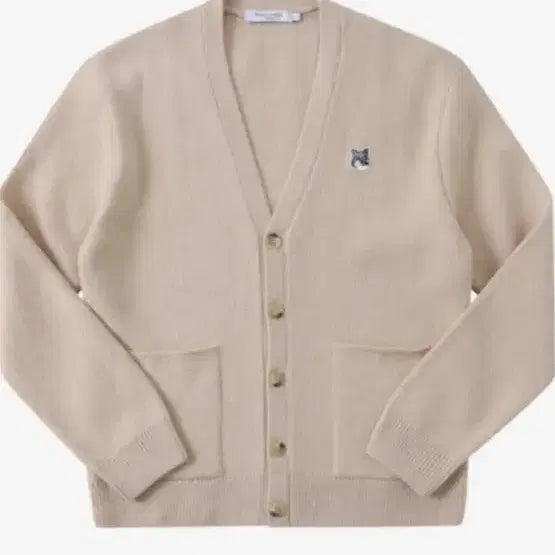 [BUNJANG] Maison Kitsuné Fox Head Patch Wool Cardigan / 메종키츠네 폭스헤드 패치 울가디건