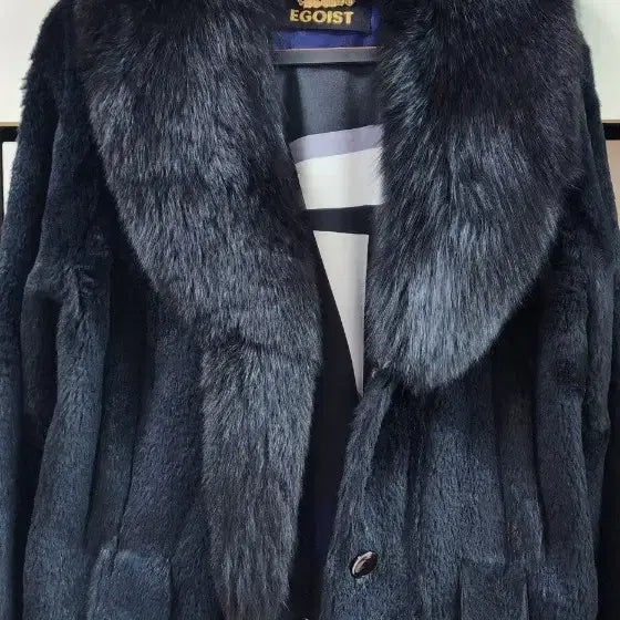[BUNJANG] EGOIST Black Fur Coat / 에고이스트 퍼 코트 블랙