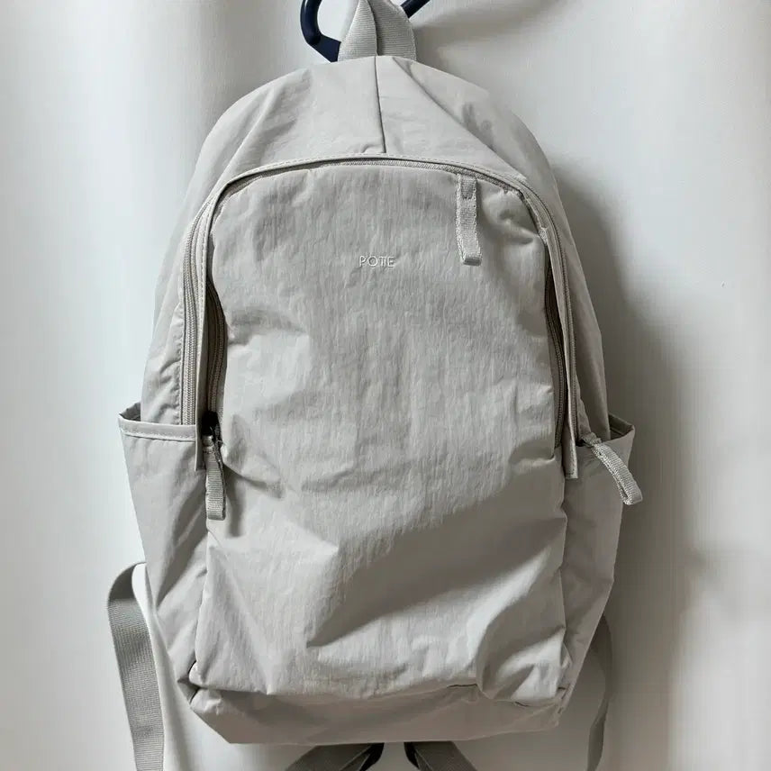 [BUNJANG] POTE Classic Backpack Ash Milk / POTE 포테 백팩 가방 애쉬 밀크 HideSlot Classic Backpack Ash Milk