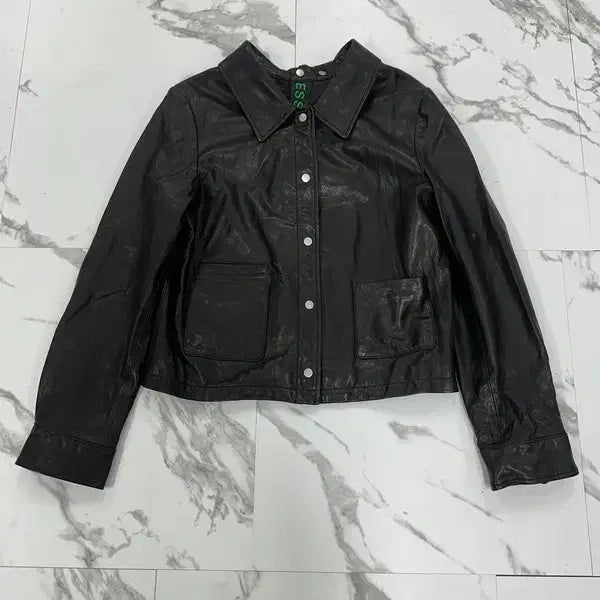 [BUNJANG] Essentiel Antwerp Blue Jean Leather Jacket / 에센셜 앤트워프 블루종 가죽자켓