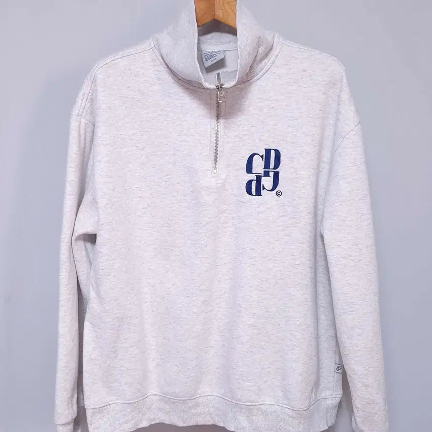 [BUNJANG] Code Graphy Half-Zip Sweatshirt Men's M Light Grey / 코드그라피 반집업 맨투맨 티셔츠 남성M
