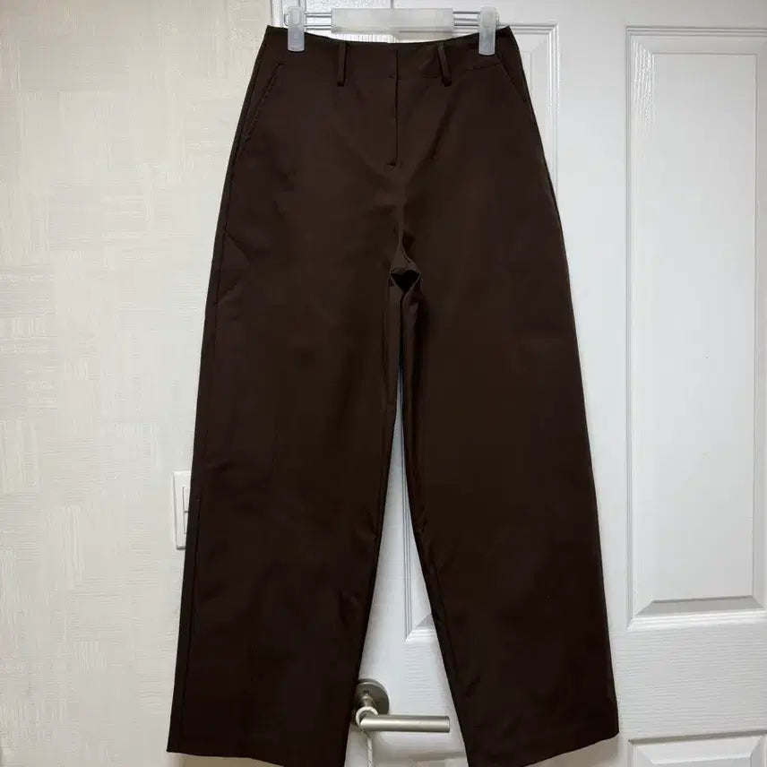 [BUNJANG] Brown Wide Leg Pants (Size M) / 브라운 와이드팬츠 @새옷