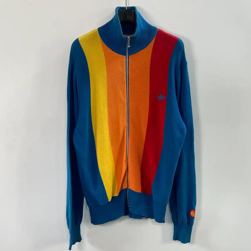[BUNJANG] Adidas Multicolor Wool Knit Zip-Up / 아디다스 멀티컬러 울 니트 집업 (on.2423)
