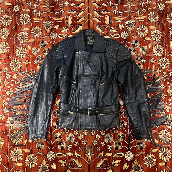 [BUNJANG] Tassel Leather Rider Jacket / Tassel Leather Rider Jacket 테슬 양가죽 가죽자켓 (100-105)