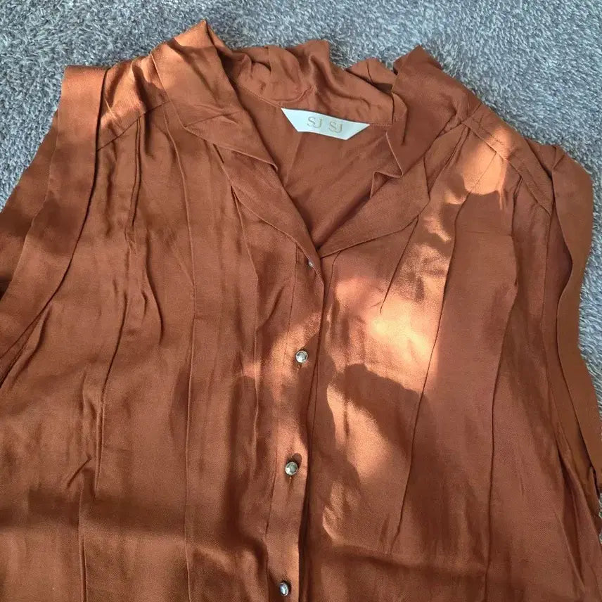 [BUNJANG] SJSJ Brown Blouse / SJSJ 블라우스 브라운