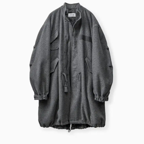 [BUNJANG] EARTHS AGO Wool Fishtail Parka Mélange Grey / [S]이얼즈어고 울 피쉬테일 파카 멜란지 그레이