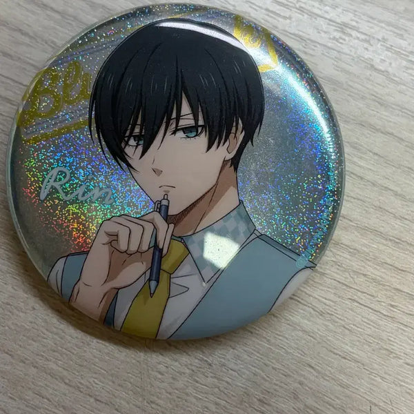 [BUNJANG] Blue Lock Rin Itoshi Can Badge + Sticker Set / 블루록 이토시 린 캔뱃지+스티커