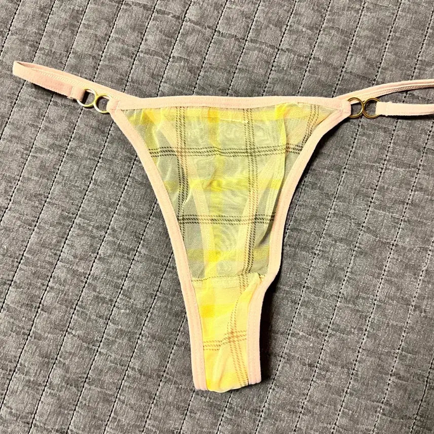 [BUNJANG] Lemon Check Brief T-Shirt / (중고) N 레몬체크 팬티T