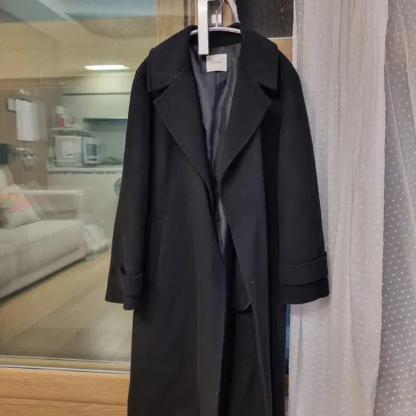[BUNJANG] She's Miss Black Wool Blend Long Coat Size 66 / 쉬즈미스 66 롱코트
