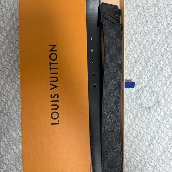 [BUNJANG] Louis Vuitton Damier Check Pattern Belt / 루이비통 벨트 다미에 체크 패턴